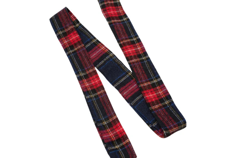 pony winter check tie