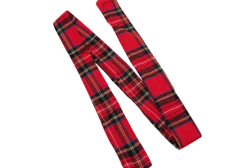 pony winter check tie