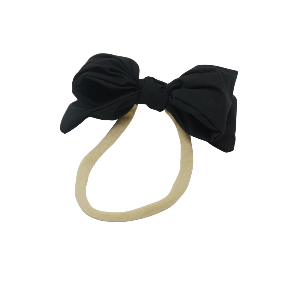 sweatband taffeta winter edition dressy bow