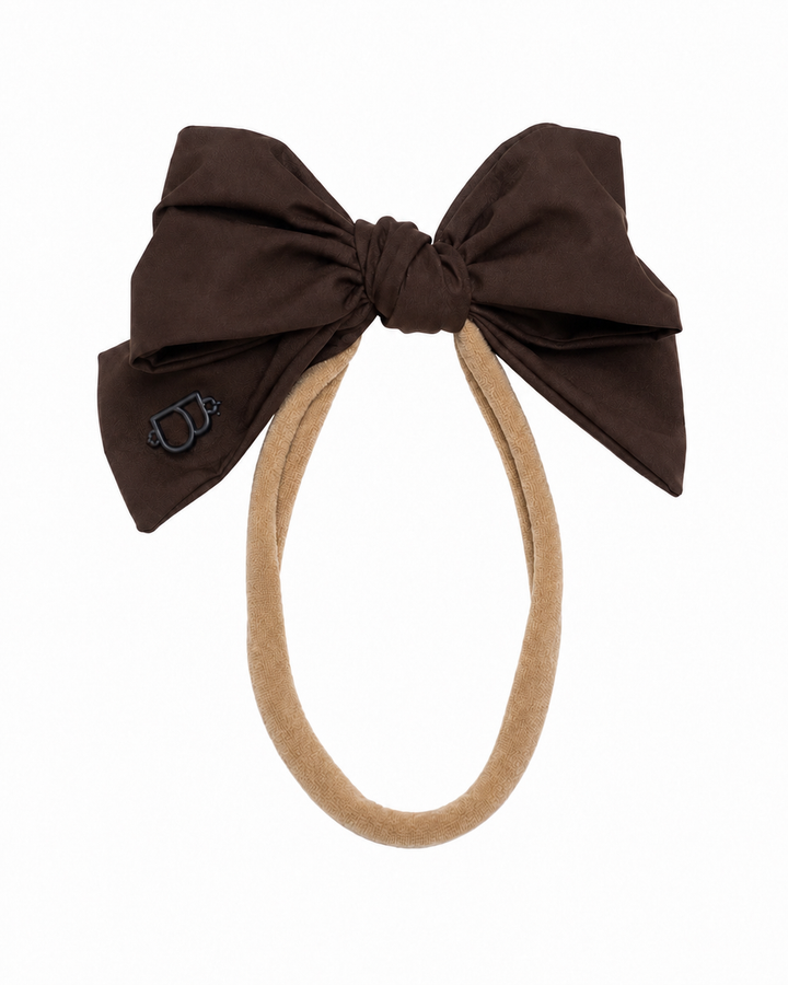 sweatband taffeta winter edition dressy bow