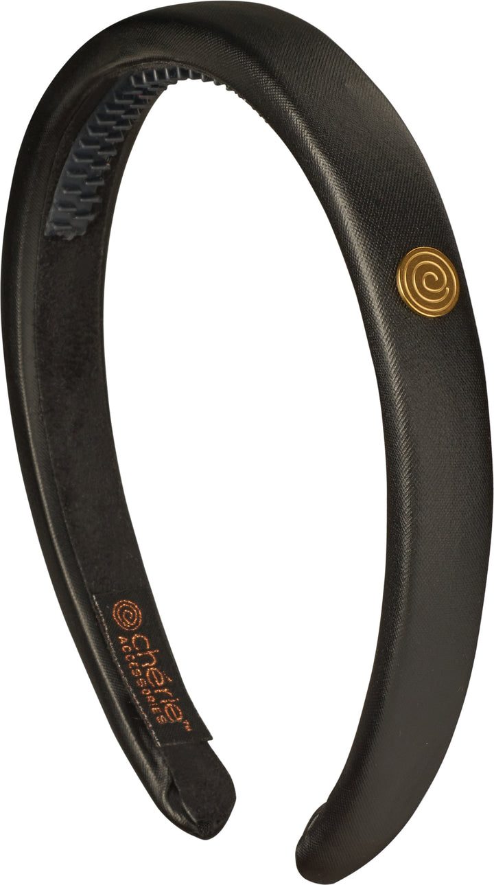 headband hard metallic leather narrow