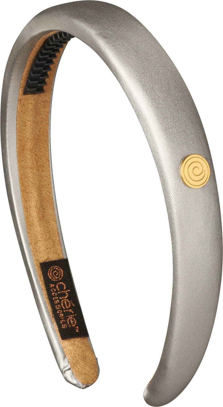 headband hard metallic leather narrow
