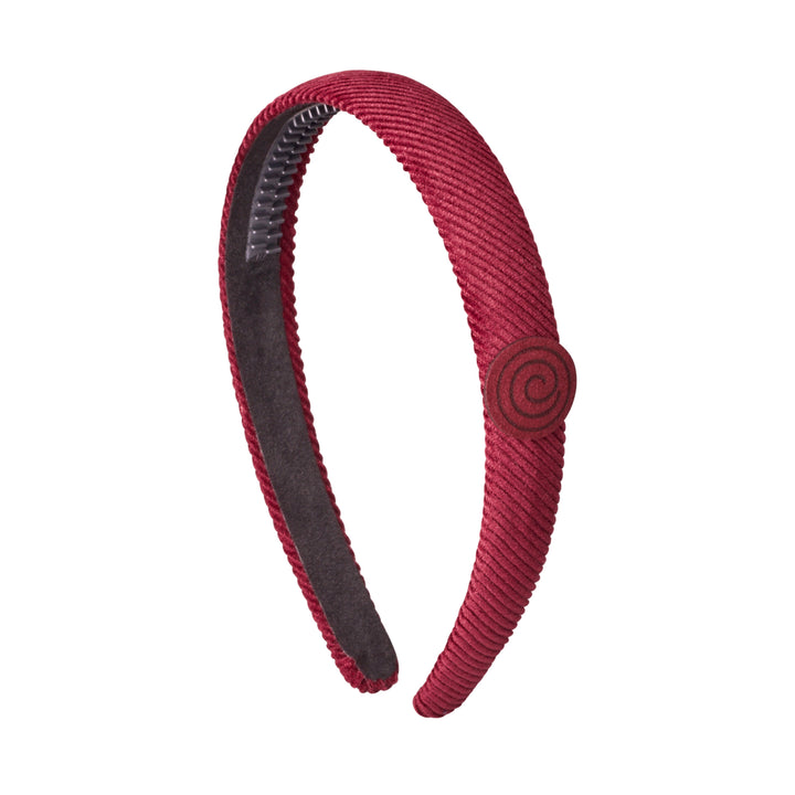 headband hard textured corduroy logo