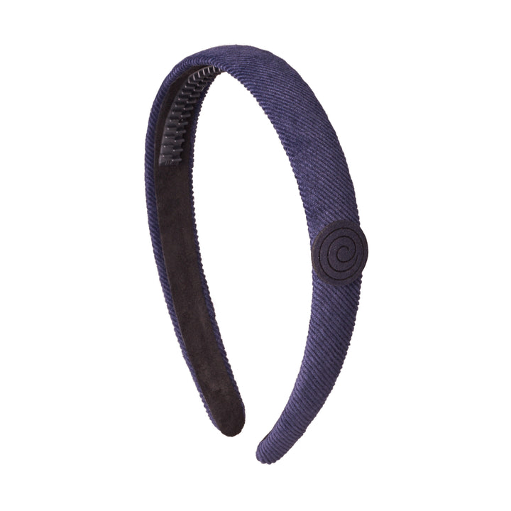 headband hard textured corduroy logo