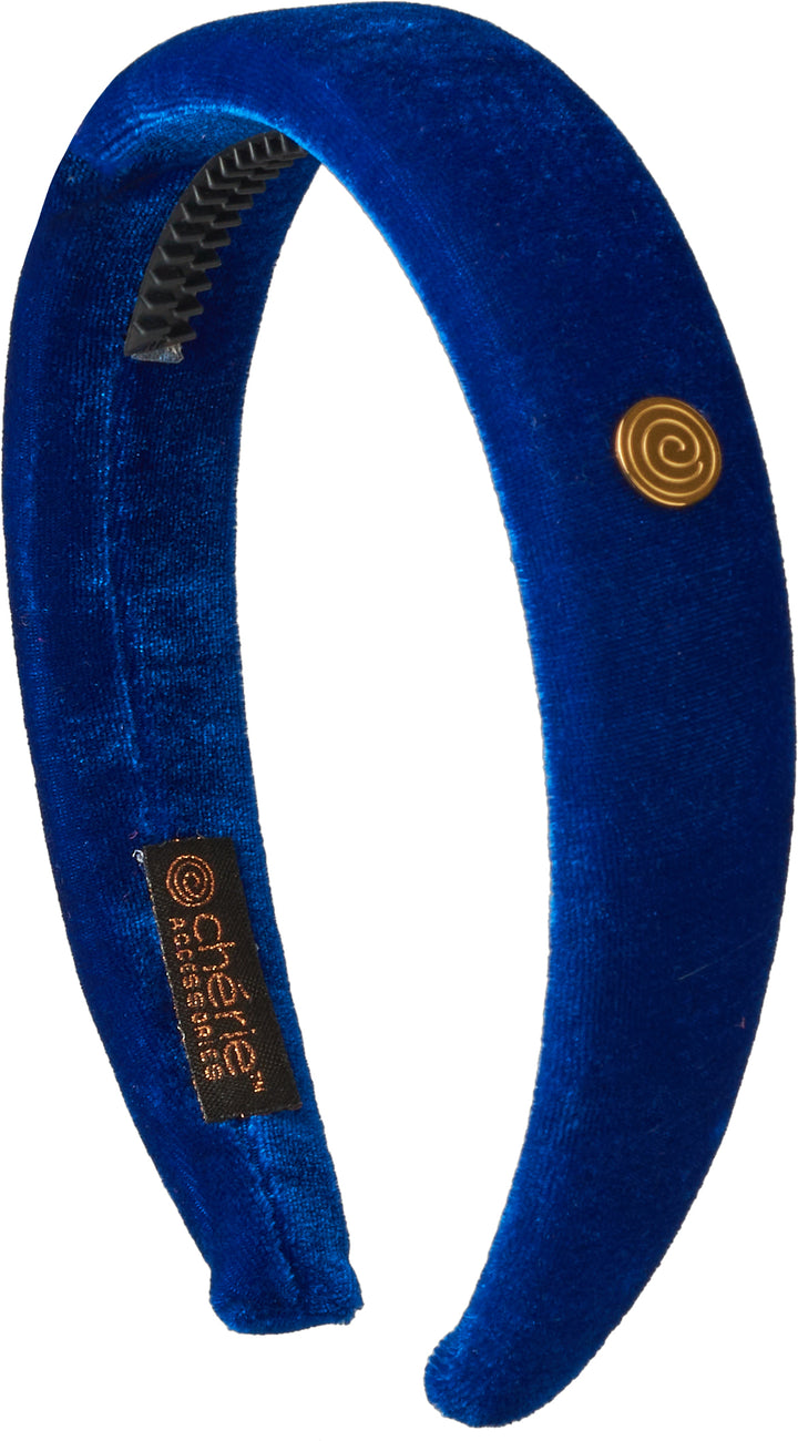 headband hard velvet logo puffy wide