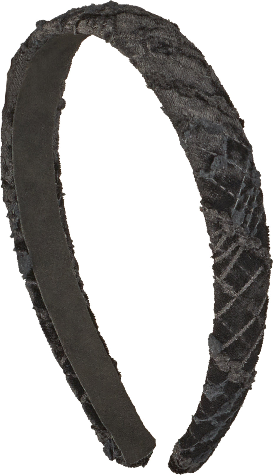 headband hard textured velvet narrow