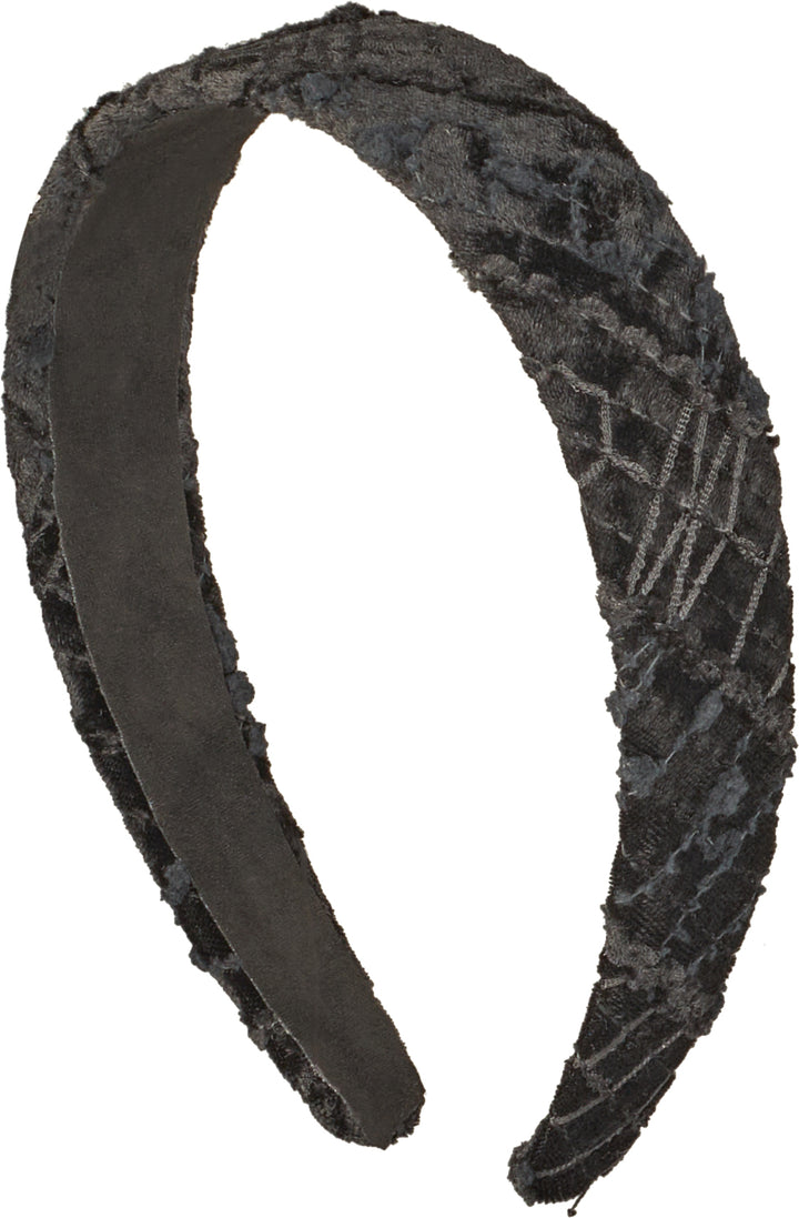 headband hard textured velvet wide