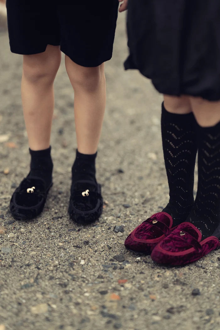 slipper crushed velvet