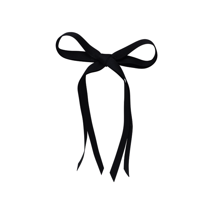 clip thin dainty satin bow