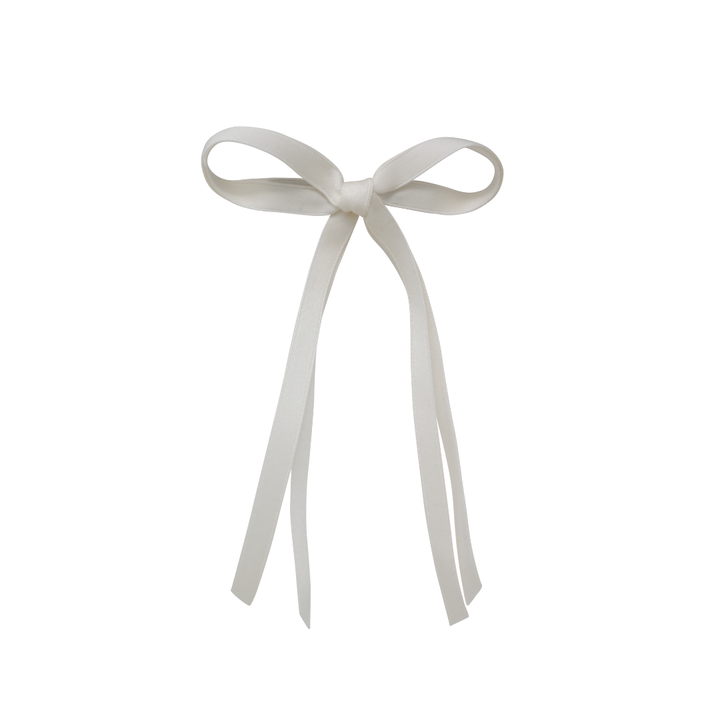 clip thin dainty satin bow