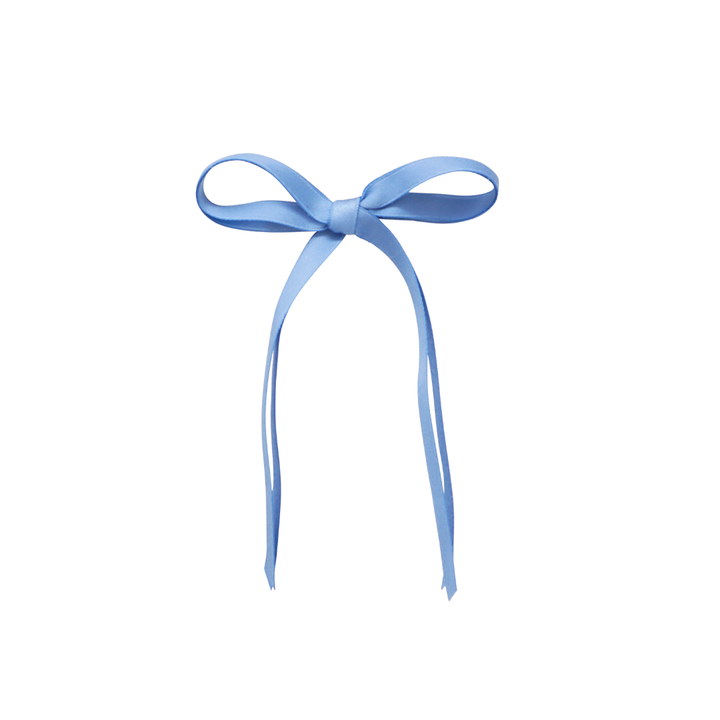 clip thin dainty satin bow