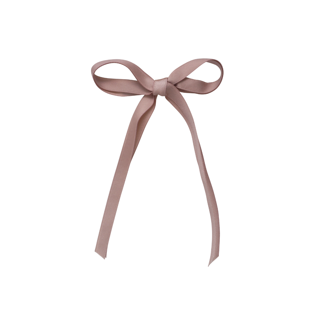 clip thin dainty satin bow