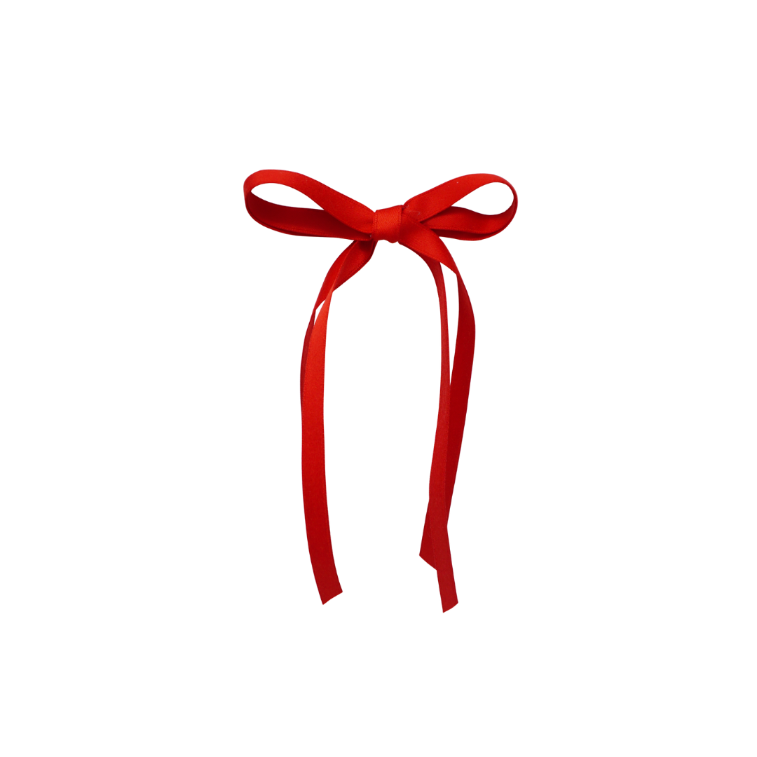clip thin dainty satin bow
