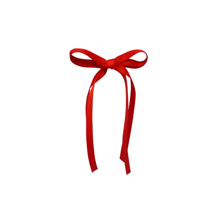 clip thin dainty satin bow