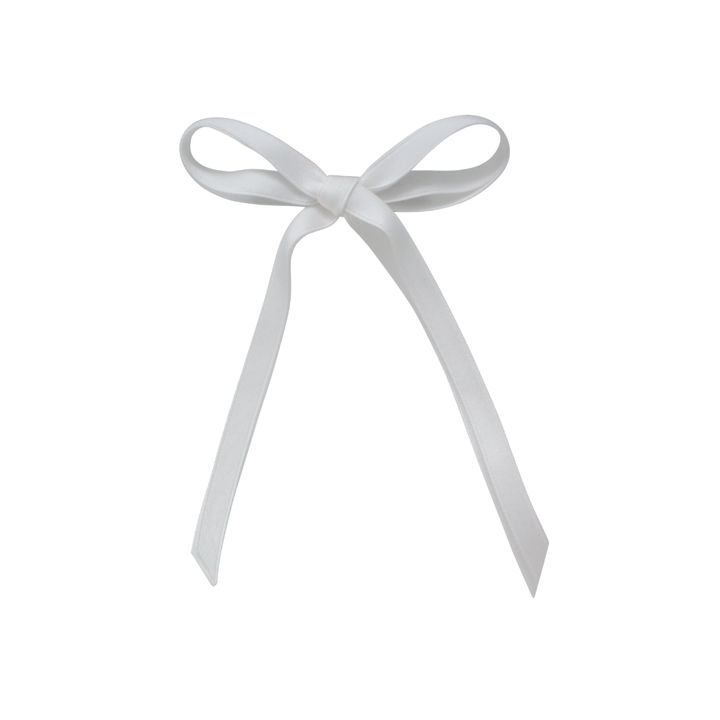 clip thin dainty satin bow