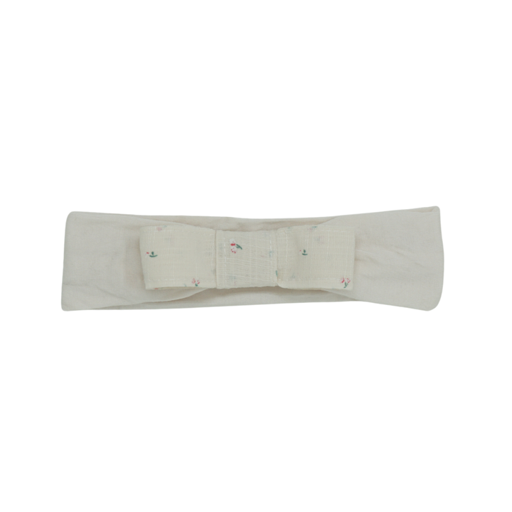 baby band tiny floral linen modal bows