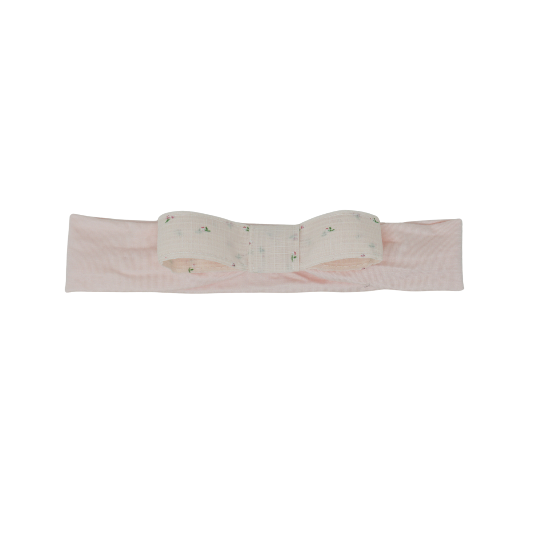baby band tiny floral linen modal bows