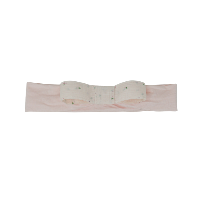 baby band tiny floral linen modal bows