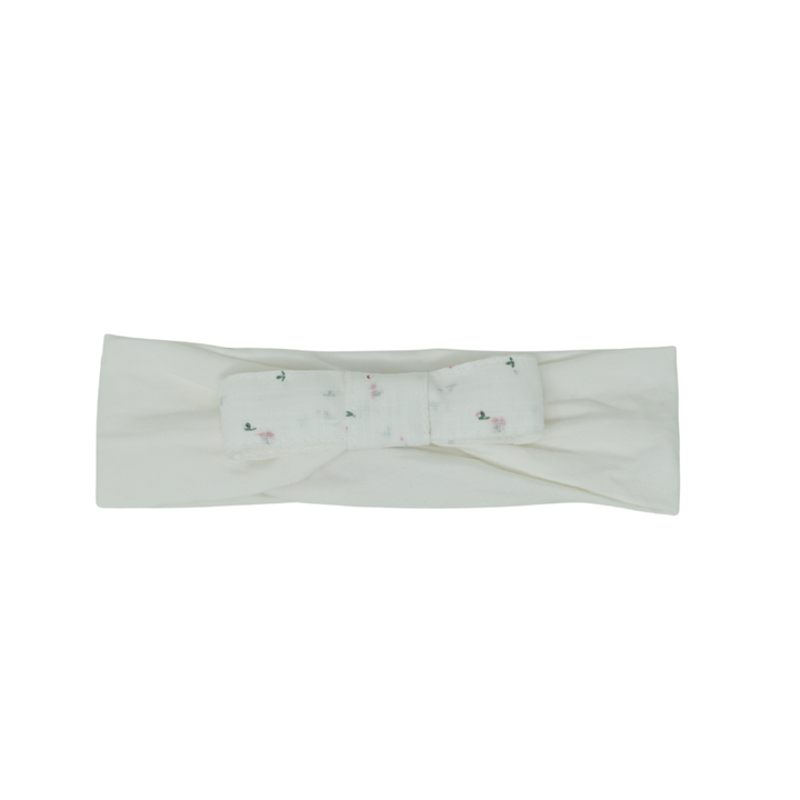 baby band tiny floral linen modal bows