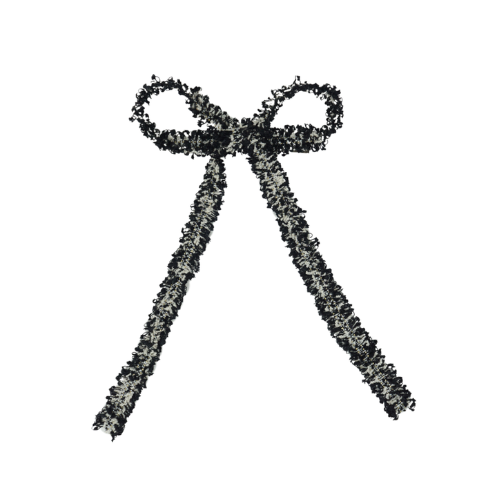 clip bow tweed