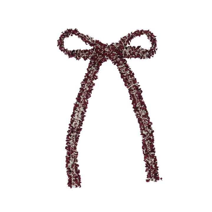 clip bow tweed