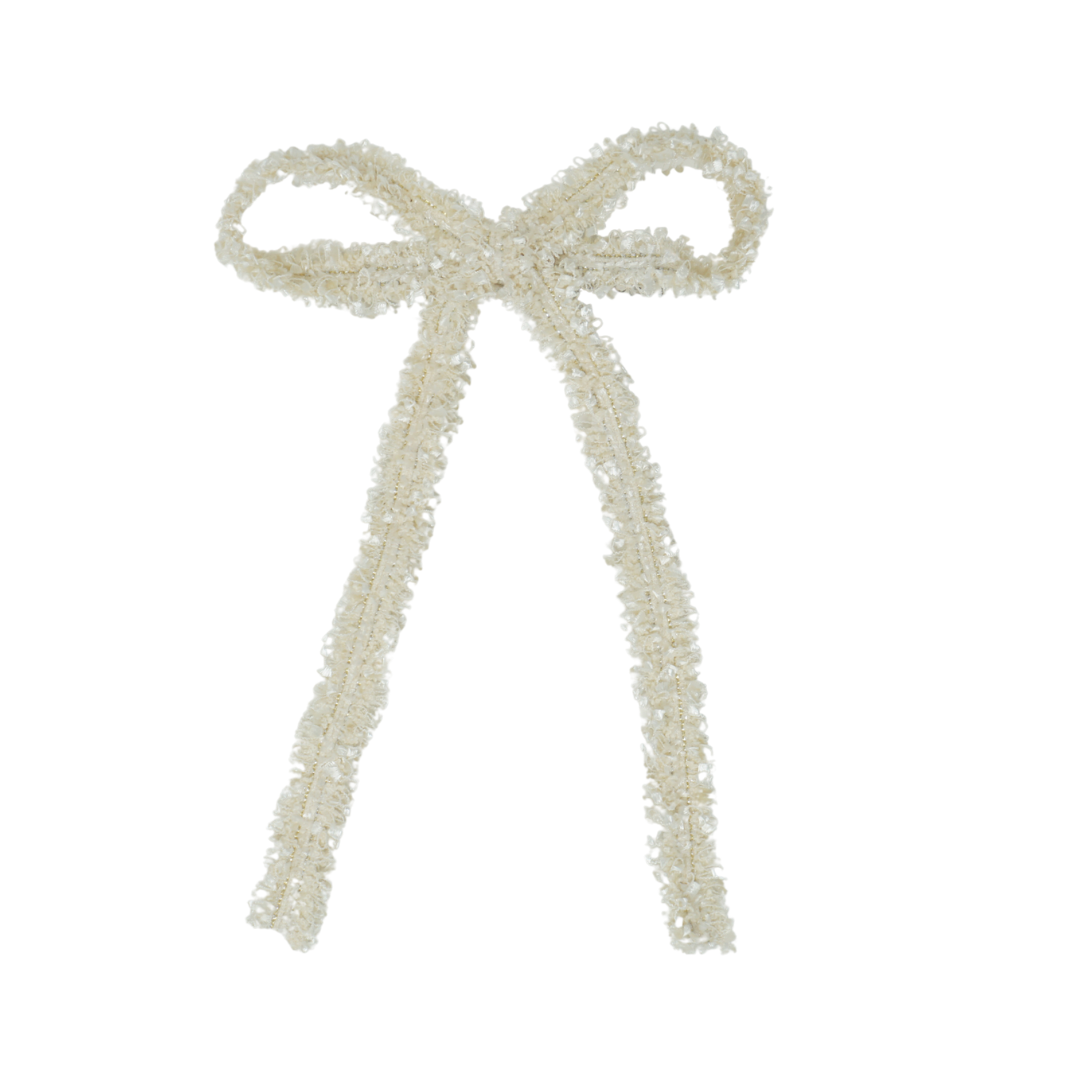 clip bow tweed