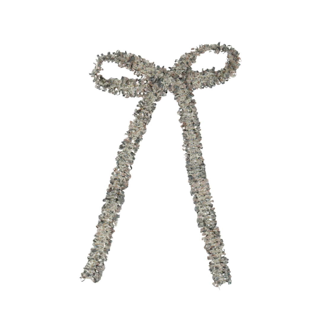 clip bow tweed