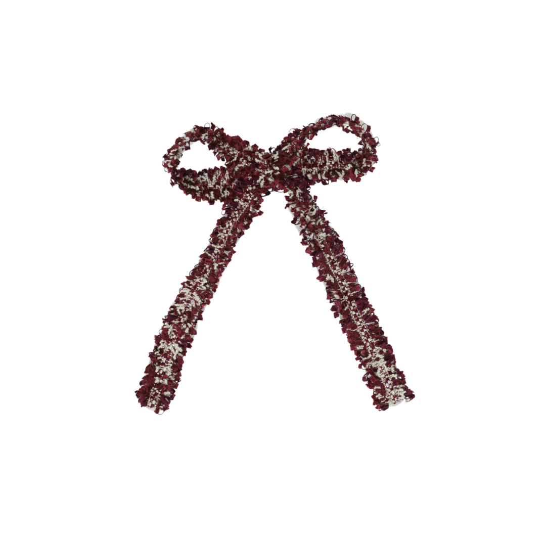 clip bow tweed