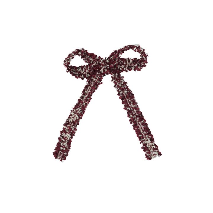clip bow tweed