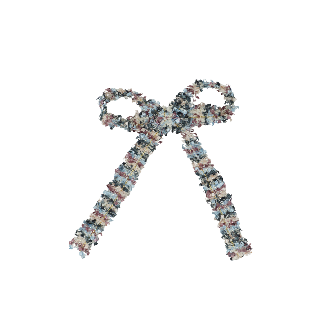 clip bow tweed
