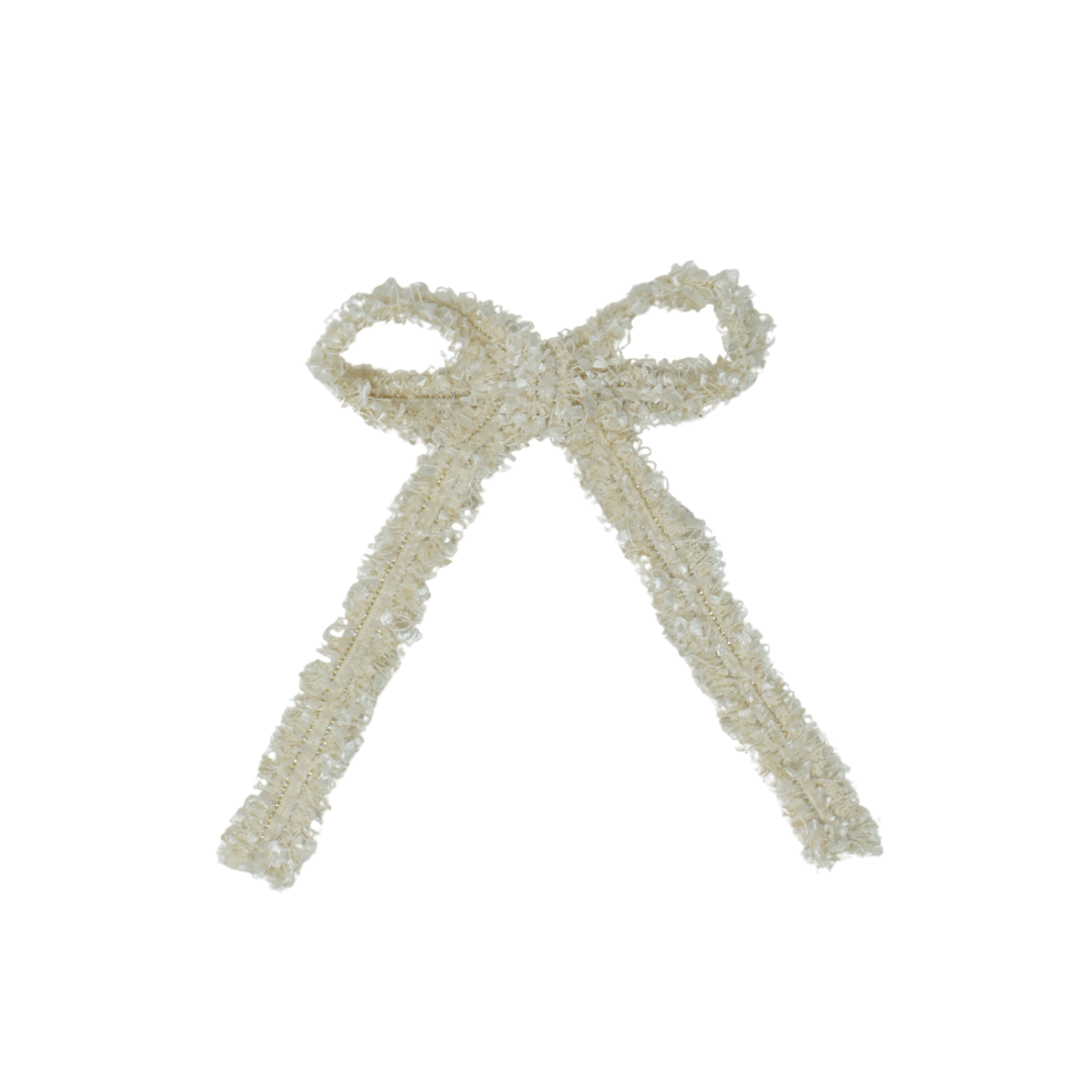 clip bow tweed