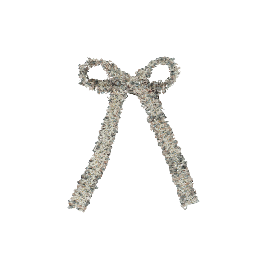 clip bow tweed