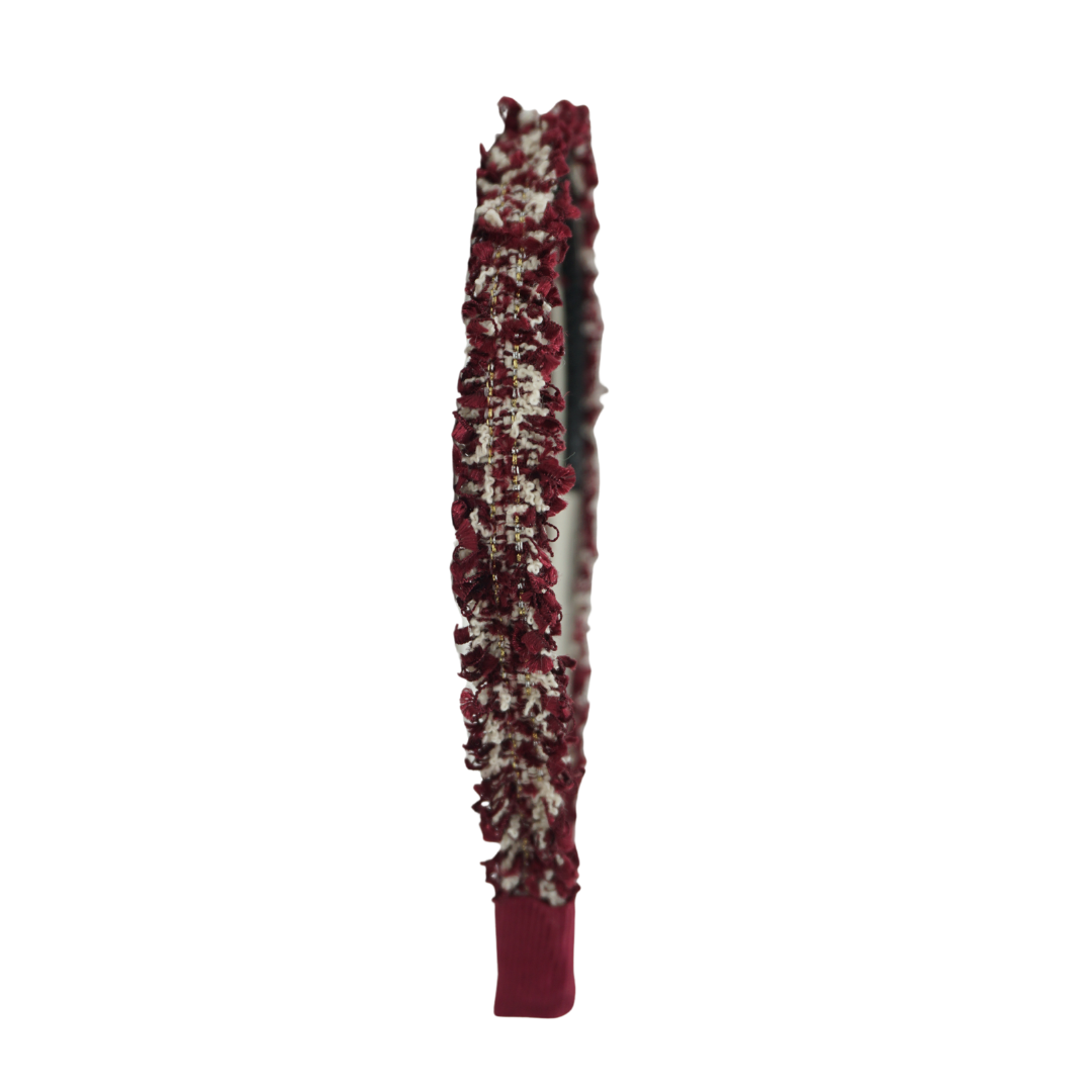 headband thin flat tweed