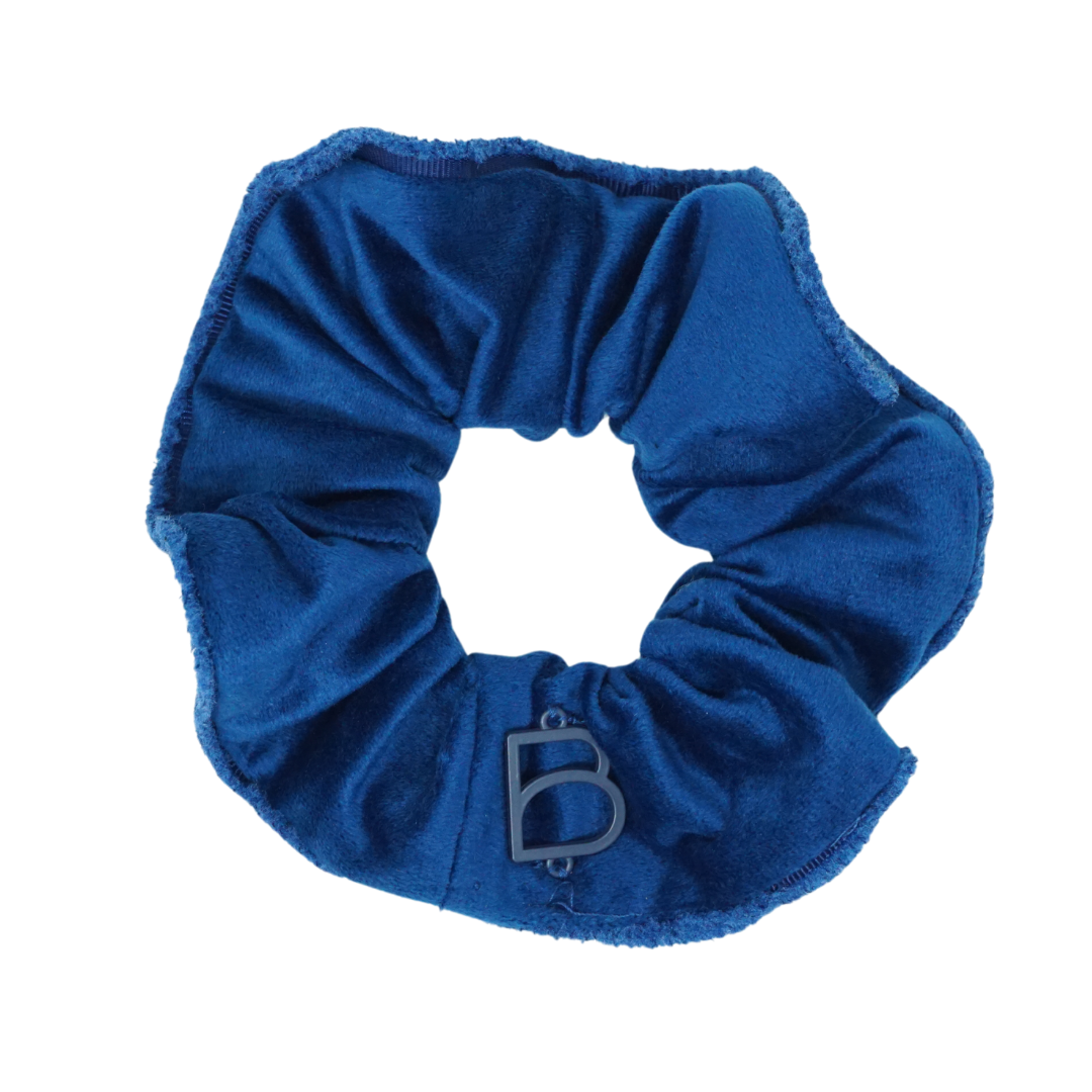 pony scrunchie velvet with frayed edge