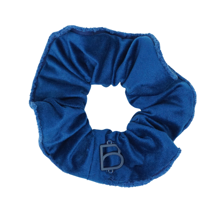 pony scrunchie velvet with frayed edge