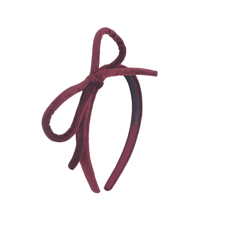 headband designer bow velvet rope