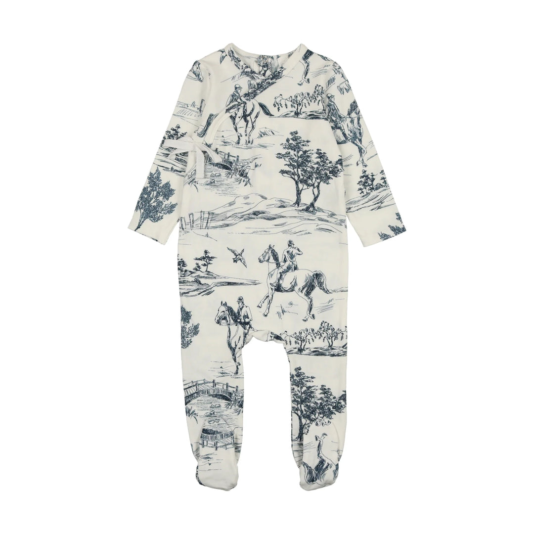 layette pajamas toile print