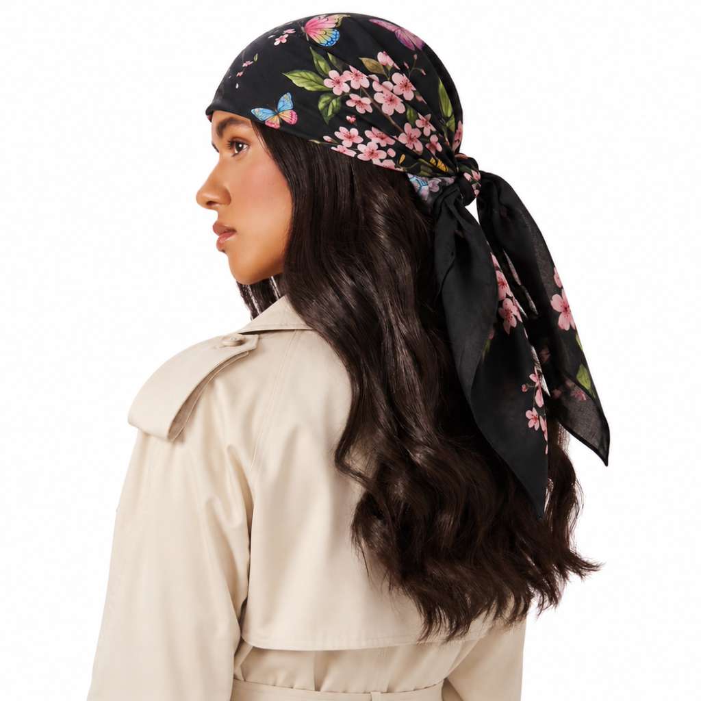 headscarf open after bloom