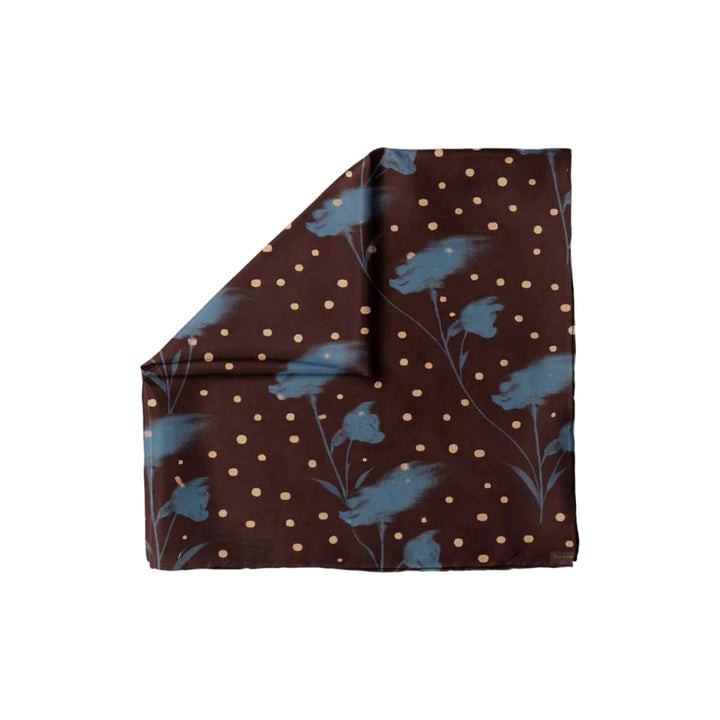 headscarf open blue velvet