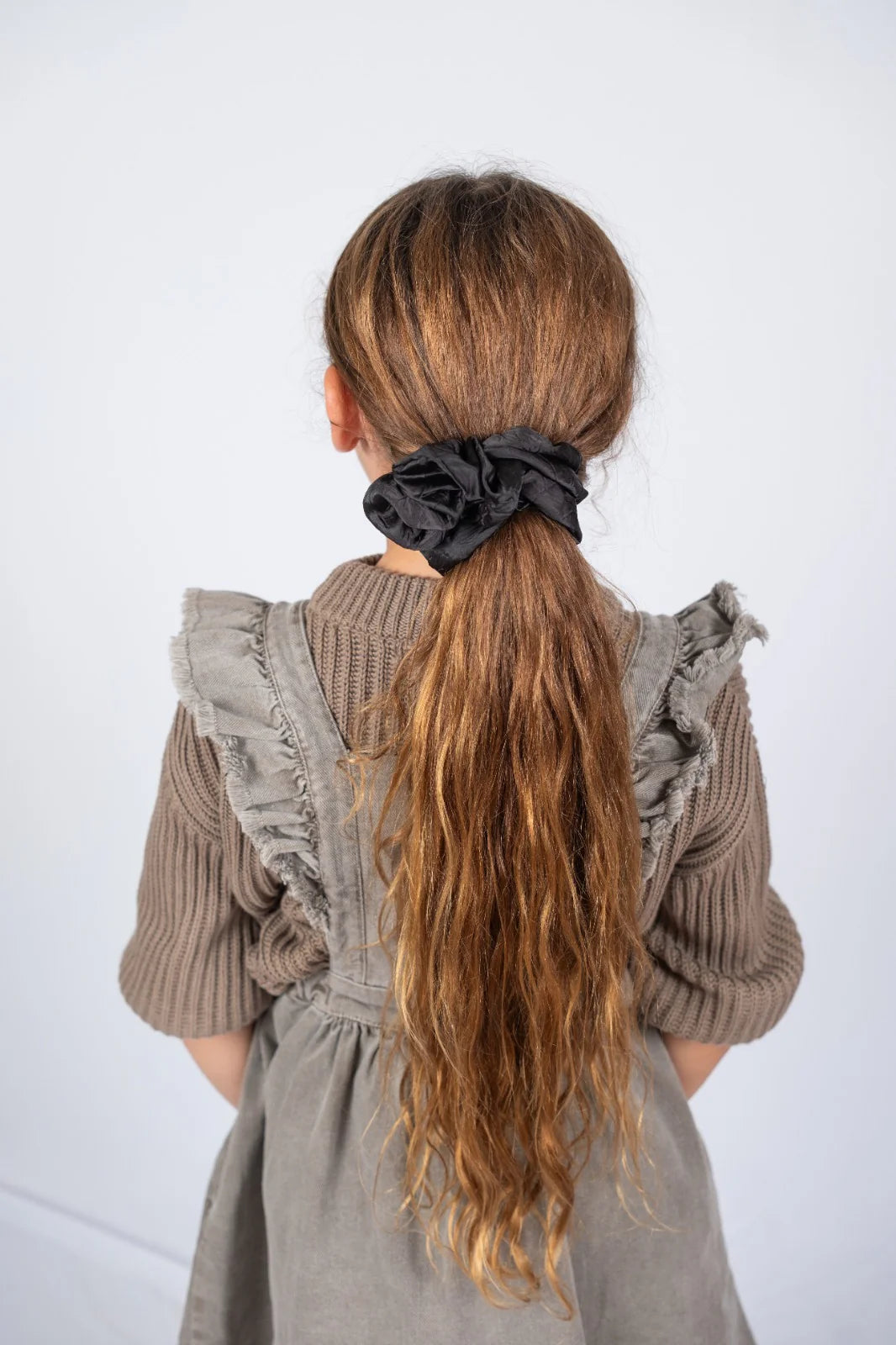 pony scrunchie crushed satin oversized