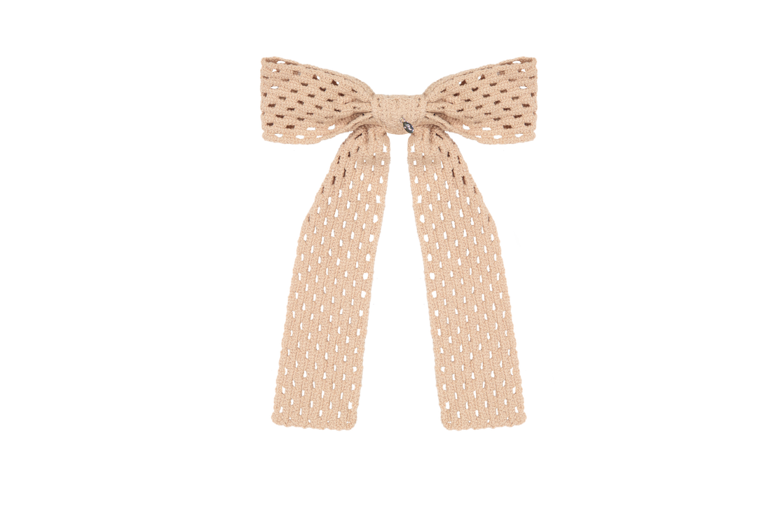 clip knit holes bow