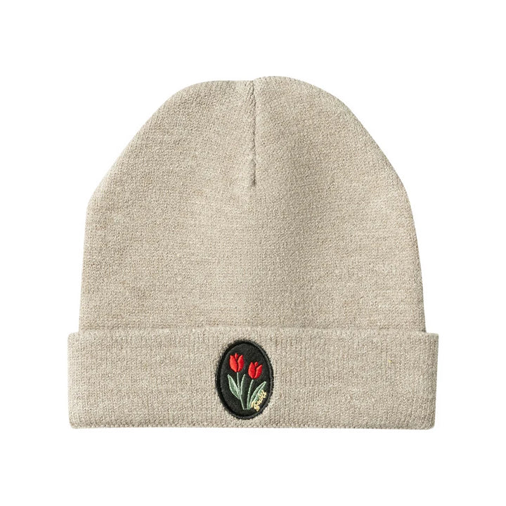 hat floral patch cuff