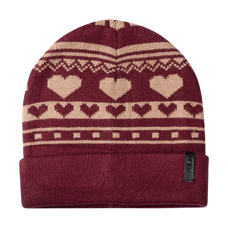 hat vintage heart print