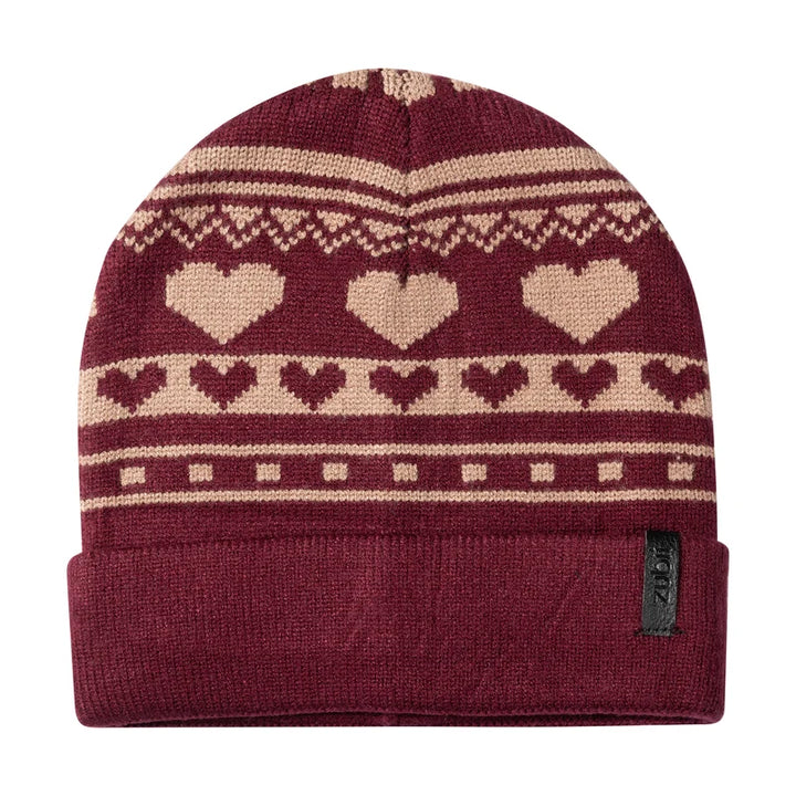 hat vintage heart print