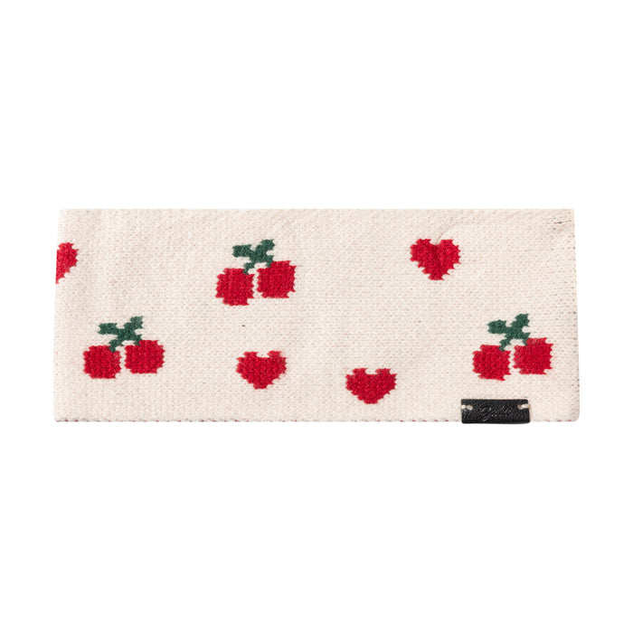 headwrap cherry heart print
