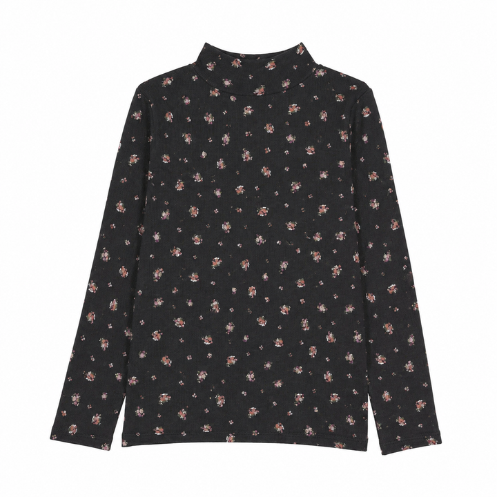 tee l/s printed mockneck