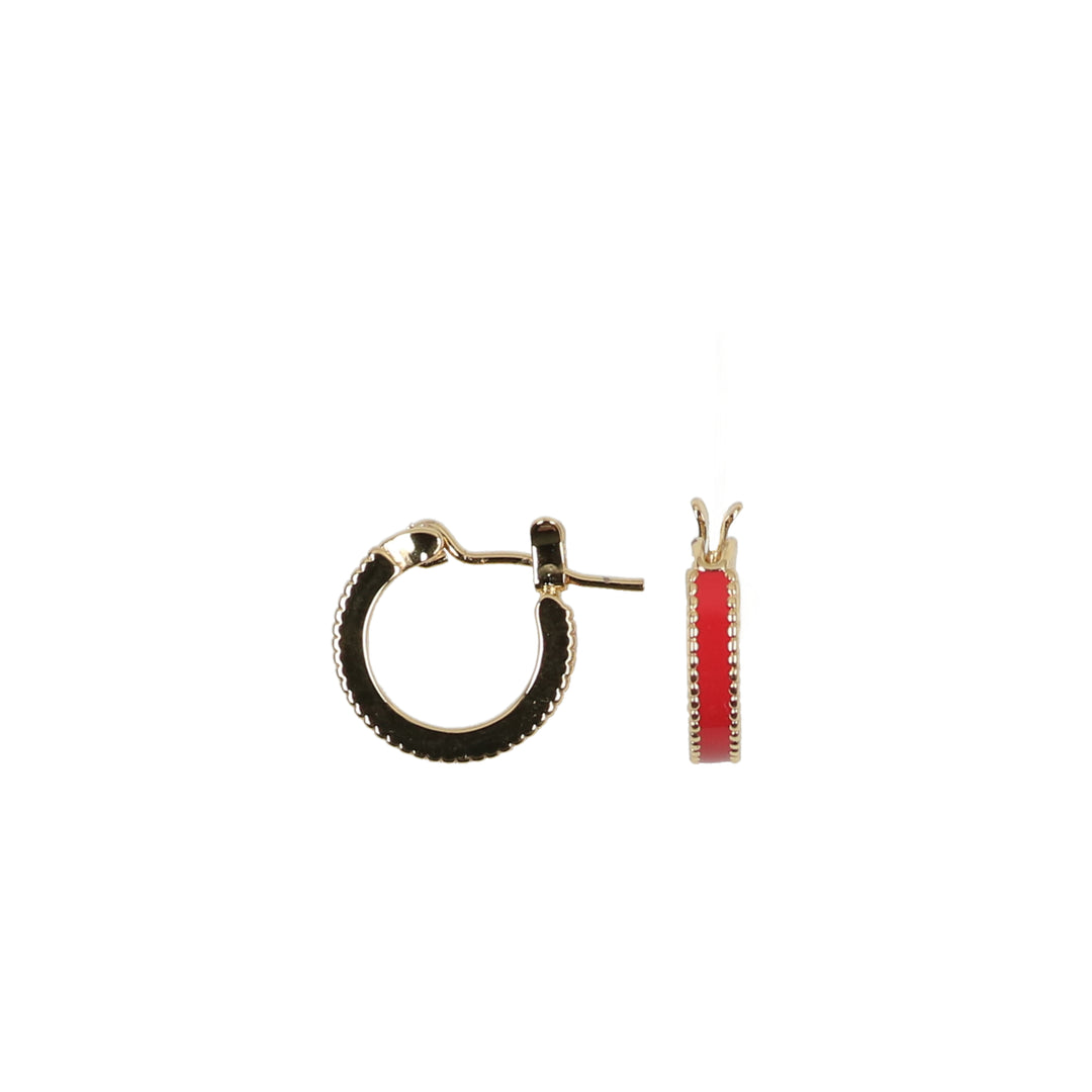 earring hoop dot edge enamel