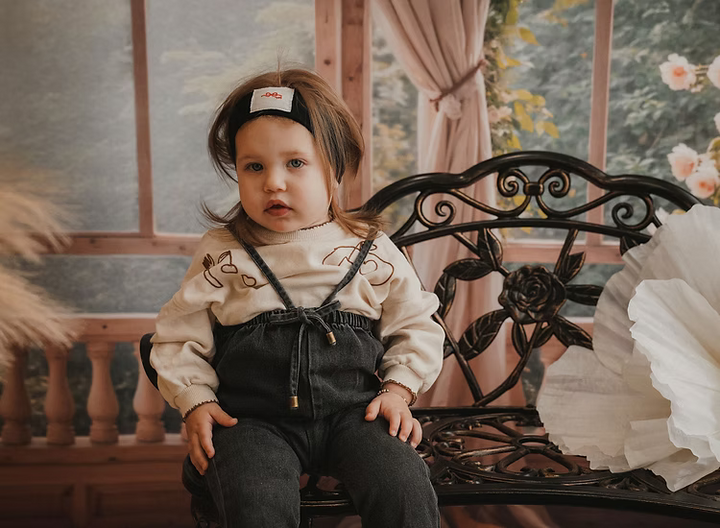 sweatband satin with rose embroidery and tag only