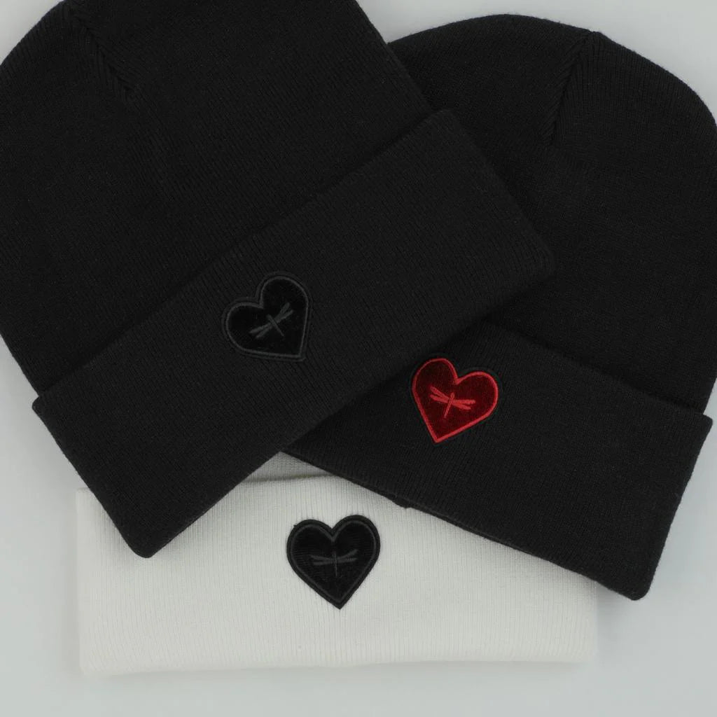 beanie velvet heart