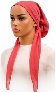 headscarf open linen look print